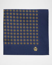 Men's Mulberry Silk Micro-Floral Pocket Square