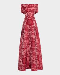 Deedie Off-The-Shoulder Fil Coupe Gown