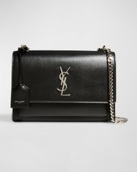 Sunset Medium YSL Shoulder Bag in Smooth Leather