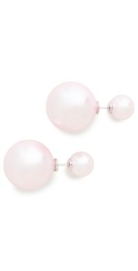 SHASHI Double Ball Rose Pearl Earrings Pink One Size