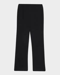 Wide Leg Silk Cady Trousers