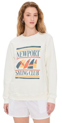 Original Retro Brand Newport Sailing Club Crew Sweatshirt Antique White XS