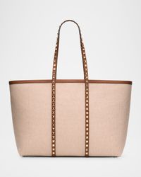 Rockstud Medium Canvas Tote Bag