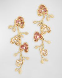 Orchid Pave Dangle Earrings