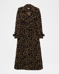Rumi Belted Leopard Trench Coat