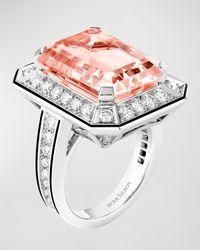 Vendôme Liseré 18K White Gold Morganite & Diamond Ring