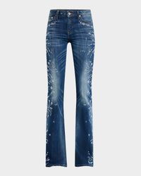 Britney Mosaic-Embellished Flare Jeans