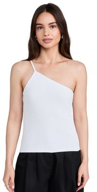 POSSE Axel One Shoulder Singlet Top White XL