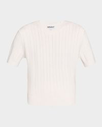 Crewneck Herringbone Striped Top