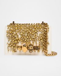 Mini Crystal Beaded Satchel Shoulder Bag