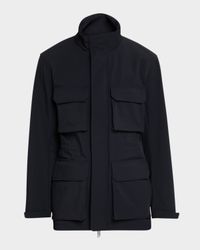 Men's Nylon Four-Pocket Car Coat
