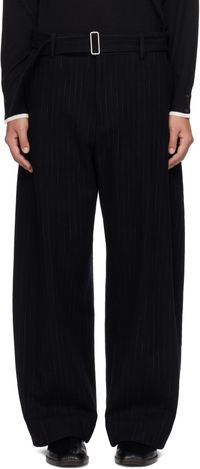 Studio Nicholson Black Vital Stripe Trousers