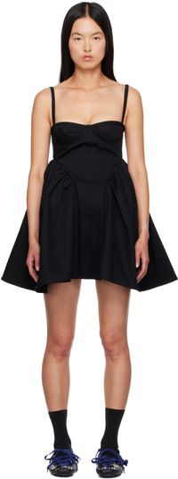 Cecilie Bahnsen Black Ovid Denim Minidress