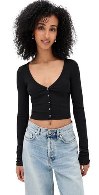 Éterne Cropped Cardigan Heather Grey XS