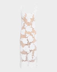 Rose Crochet Knit Sleeveless Midi Dress