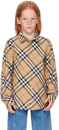 Burberry Kids Beige Check Shirt