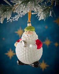 Golf Ball Santa Christmas Ornament