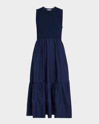 Josephina Crewneck Sleeveless Midi Dress