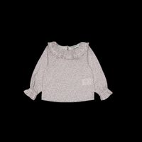 Petite Lucette - Blouse col collerette imprimée en coton bio - Taille 12A - Multicolore