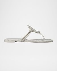 Miller Pave Leather Logo Sandals