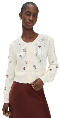 Cinq à Sept Rasa Cardigan Ivory Multi XXS
