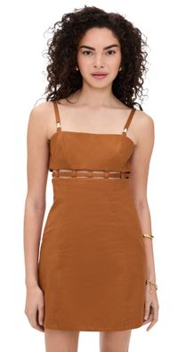 AMUR Rei Twill Mini Dress River Rock 6