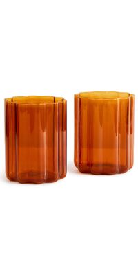 FAZEEK Wave Glasses (Set of 2) Amber One Size