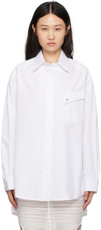 Mugler White Oversized Shirt