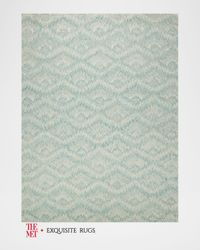 Bargello Hand-Tufted Turquoise Rug, 12' x 15'