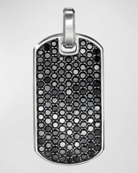 Men's Streamline Tag Pendant in Silver, 35mm