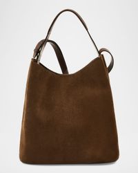 Le Laudi Suede Bucket Crossbody Bag