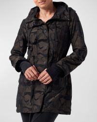 Camo-Print Hooded Anorak Jacket