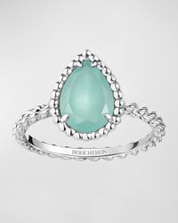 Serpent Bohème 18K White Gold Aquaprase Ring