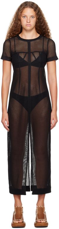 Eckhaus Latta Black Siren Maxi Dress