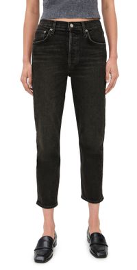 AGOLDE Riley High Rise Straight Crop Jeans Panoramic 34