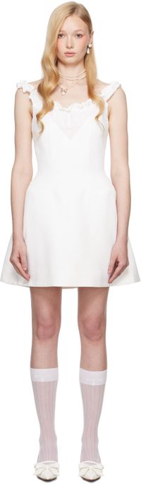 SHUSHU/TONG SSENSE Exclusive Bridal Capsule Pleated Collar Minidress