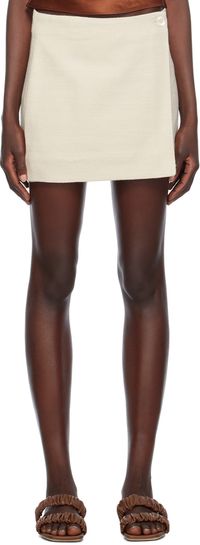 Staud Beige Tour Miniskirt
