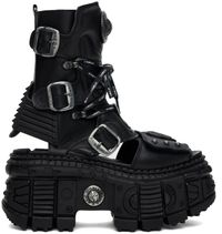 VETEMENTS Black New Rock Edition Leather Boots