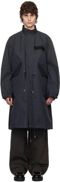 sacai Black 3 Layer Bonding Coat