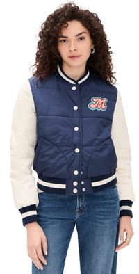 MOTHER Pillow Talk Letterman Jacket Second String L