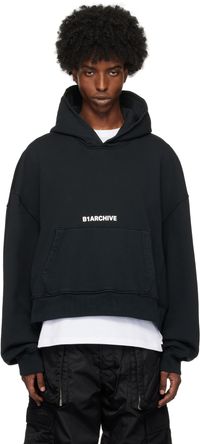 B1ARCHIVE Black Short Hoodie