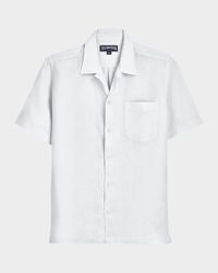 Men's Garment-Dyed Linen Camp Shirt