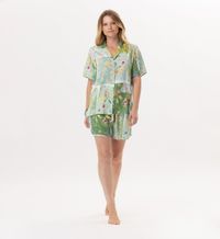Le Chat - Pyjama short en viscose - Taille 46 - Vert