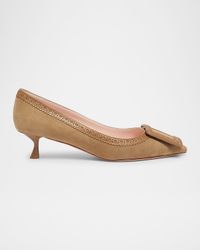 I Love Vivier Mixed Leather Kitten Pumps
