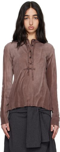 Edward Cuming Henley Tyre Tracks brun en jersey léger de coton