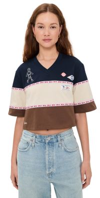 Sea Finnley Football Graphic Cropped T-Shirt Multi M