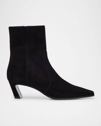Stassi Suede Zip Booties