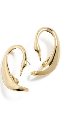 Jenny Bird Egret Climber Earrings High Polish Gold One Size