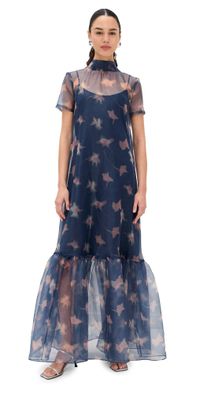 STAUD Calluna Dress Botanical Navy XL
