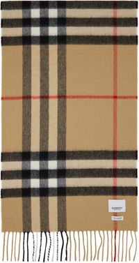 Burberry Beige 'The Burberry Check' Scarf
